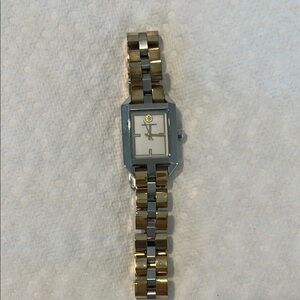 Tory Burch Gold and Silver Two-Tone Watch